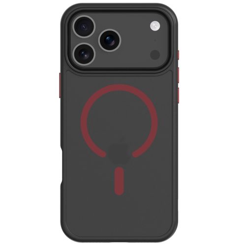 Tactical MagForce Hyperstealth 2.0 Apple iPhone 17 Pro Max MagSafe hátlap tok, fekete/piros