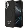 Guess PU Leather Triangle Logo Apple iPhone 17 MagSafe hátlap tok, fekete