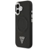 Guess PU Leather Triangle Logo Apple iPhone 17 MagSafe hátlap tok, fekete