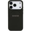 Guess Grained Ring Apple iPhone 17 Pro Max MagSafe hátlap tok, fekete
