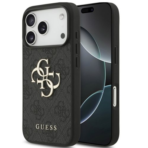 Guess 4G Big Logo Apple iPhone 17 Pro hátlap tok, fekete
