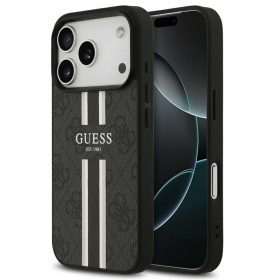   Guess 4G Printed Stripes Apple iPhone 17 Pro Max MagSafe hátlap tok, fekete