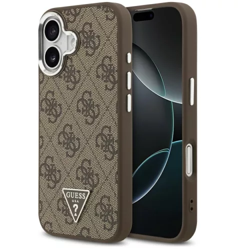 Guess 4G Triangle Logo Apple iPhone 17 MagSafe hátlap tok, barna