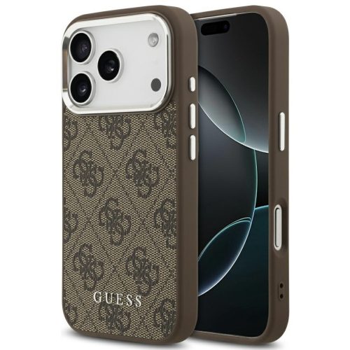 Guess 4G Classic Logo Apple iPhone 17 Pro Max MagSafe hátlap tok, barna