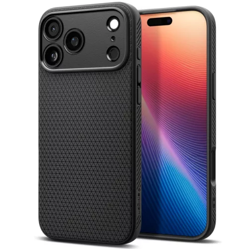 Spigen Liquid Air Apple iPhone 17 Pro Max tok, Matte Black, fekete