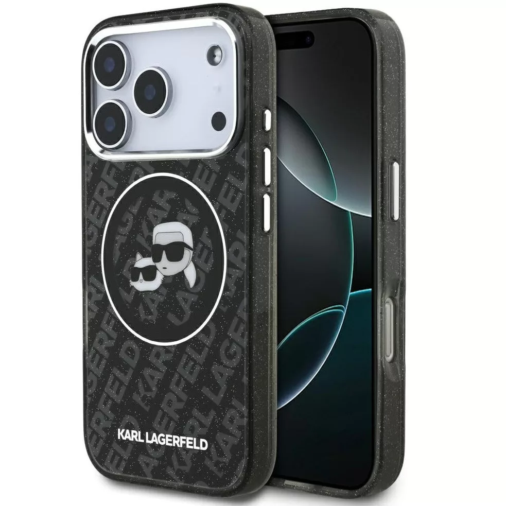 Karl Lagerfeld IML Glitter Karl & Choupette Heads Logo iPhon