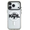 Karl Lagerfeld IML Karl Sketch Logo iPhone 17 Pro MagSafe kompatibilis hátlap tok, átlátszó