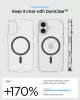 Spigen Ultra Hybrid Magfit Apple iPhone 17 tok, MagSafe, Clear Graphite, szürke