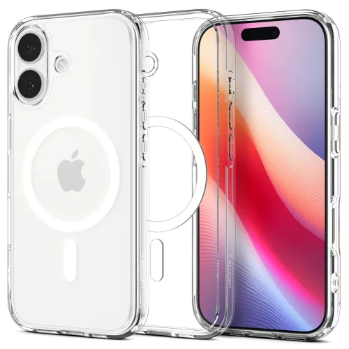 Spigen Ultra Hybrid Magfit Apple iPhone 17 tok, MagSafe, Clear White, fehér