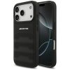 AMG Leather Debossed Lines Logo Apple iPhone 17 Pro hátlap tok, fekete