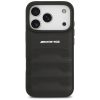 AMG Leather Debossed Lines Logo Apple iPhone 17 Pro Max hátlap tok, fekete