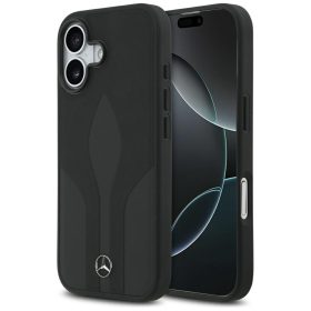   Mercedes Leather The Move Apple iPhone 17 MagSafe hátlap tok, fekete