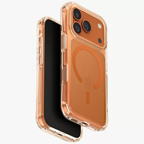 Uniq Lifepro Extreme Magclick Apple iPhone 17 Pro MagSafe tok, átlátszó-narancs