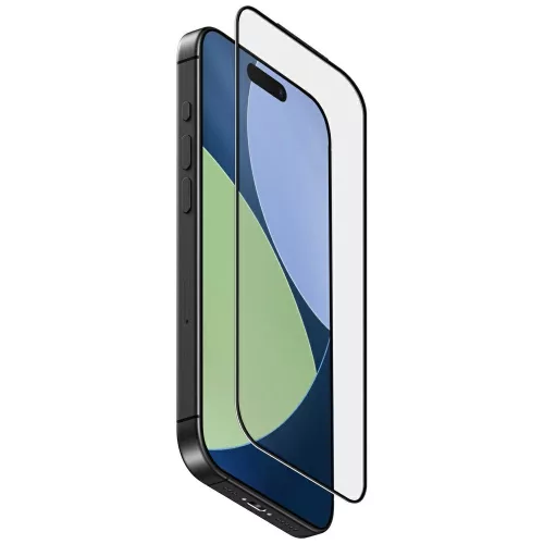 Uniq Optix Matte Apple iPhone 17 Pro Max tempered glass kijelzővédő üvegfólia felhelyező kerettel, fekete