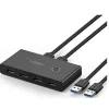 Ugreen US216 hub adapter / switch 4xUSB-A 3.0, fekete