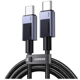   Ugreen L513 USB-C-USB-C töltő- és adatkábel, fonott, 5A, 240W, 1m, szürke