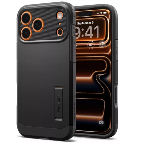 Spigen Tough Armor T MagFit Apple iPhone 17 Pro tok, MagSafe, fekete