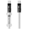 Tactical Wire Snake 2in1 USB-C-USB-C töltő-és adatkábel / univerzális vállpánt, 1,2m, fehér
