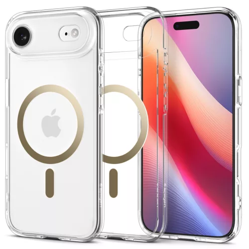 Spigen Ultra Hybrid MagFit Apple iPhone Air (2025) tok, MagSafe, Clear Gold, átlátszó-arany
