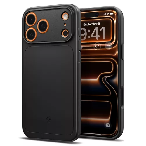 Spigen Thin fit Magfit Apple iPhone 17 Pro tok, MagSafe, Black, fekete