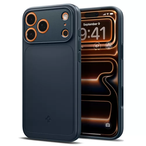 Spigen Thin fit Magfit Apple iPhone 17 Pro Max tok, MagSafe, Metal Slate, kék