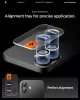 Spigen Glas.tR EZ Fit Optik Pro Apple iPhone 17 / 16 Plus / 16, Tempered kameralencse-védő fólia felhelyező kerettel, ezüst (2db)