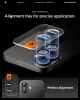 Spigen Glas.tR EZ Fit Optik Pro Apple iPhone 17 / 16 Plus / 16, Tempered kameralencse-védő fólia felhelyező kerettel, kék (2db)