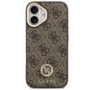 Guess 4G Strass Logo Apple iPhone 17 MagSafe tok kameravédő peremmel, barna-arany