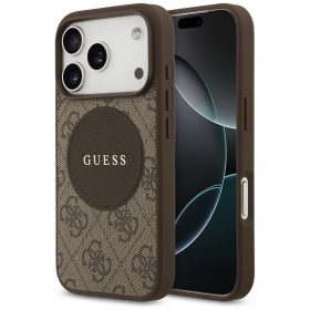   Guess 4G Circle Classic Logo Apple iPhone 17 Pro Max MagSafe tok, barna