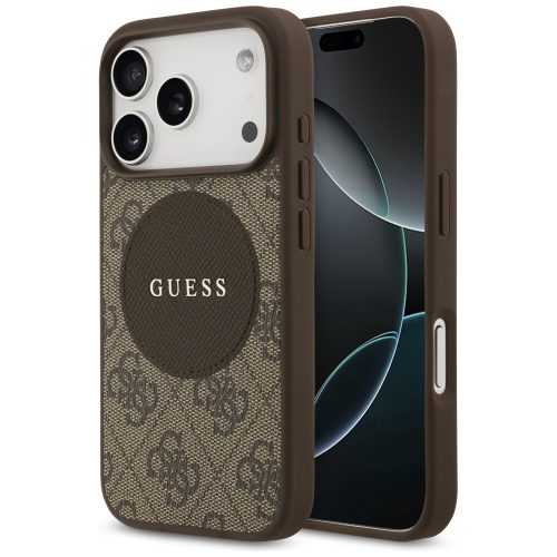 Guess 4G Circle Classic Logo Apple iPhone 17 Pro Max MagSafe tok, barna