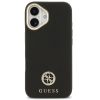 Guess 4G Grained Strass Logo Apple iPhone 17 MagSafe tok kameravédő peremmel, fekete-arany