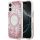 Guess Resin Bottom Glitter Apple iPhone 17 MagSafe tok, csillámos, átlátszó-rózsaszín