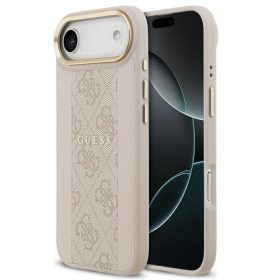   Guess 4G Stripe Apple iPhone Air (2025) MagSafe tok kameravédő kerettel, rózsaszín-arany