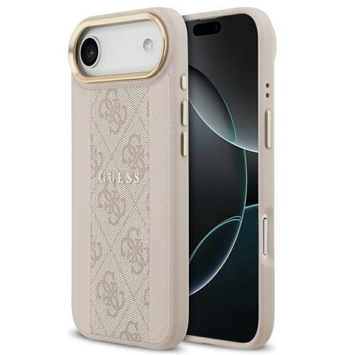 Guess 4G Stripe Apple iPhone Air (2025) MagSafe tok kameravédő kerettel, rózsaszín-arany