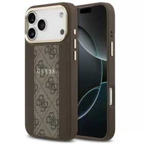   Guess 4G Stripe Apple iPhone 17 Pro Max MagSafe tok kameravédő kerettel, barna-arany