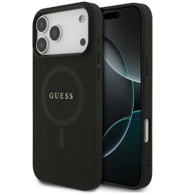   Guess Saffiano Classic Logo Apple iPhone 17 Pro MagSafe tok, fekete