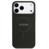 Guess Saffiano Classic Logo Apple iPhone 17 Pro MagSafe tok, fekete