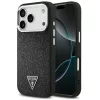Guess Glitter Triangle Logo Apple iPhone 17 Pro MagSafe tok, csillámos, fekete