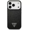 Guess Glitter Triangle Logo Apple iPhone 17 Pro MagSafe tok, csillámos, fekete