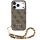 Guess 4G Strap Triangle Logo Apple iPhone 17 Pro MagSafe hátlap tok karpánttal, barna-arany