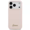 Guess Silicone Script Metal Logo Apple iPhone 17 Pro Max MagSafe tok, rózsaszín