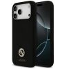 Guess Silicone Logo Strass 4G Apple iPhone 17 Pro Max MagSafe hátlap tok, fekete