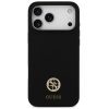 Guess Silicone Logo Strass 4G Apple iPhone 17 Pro Max MagSafe hátlap tok, fekete