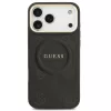 Guess Peony Hot Stamp Apple iPhone 17 Pro Max MagSafe tok kameravédő peremmel, fekete-arany