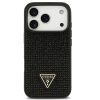 Guess Rhinestone Triangle Apple iPhone 17 Pro hátlap tok, fekete
