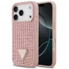 Guess Rhinestone Triangle Apple iPhone 17 Pro hátlap tok, rózsaszín