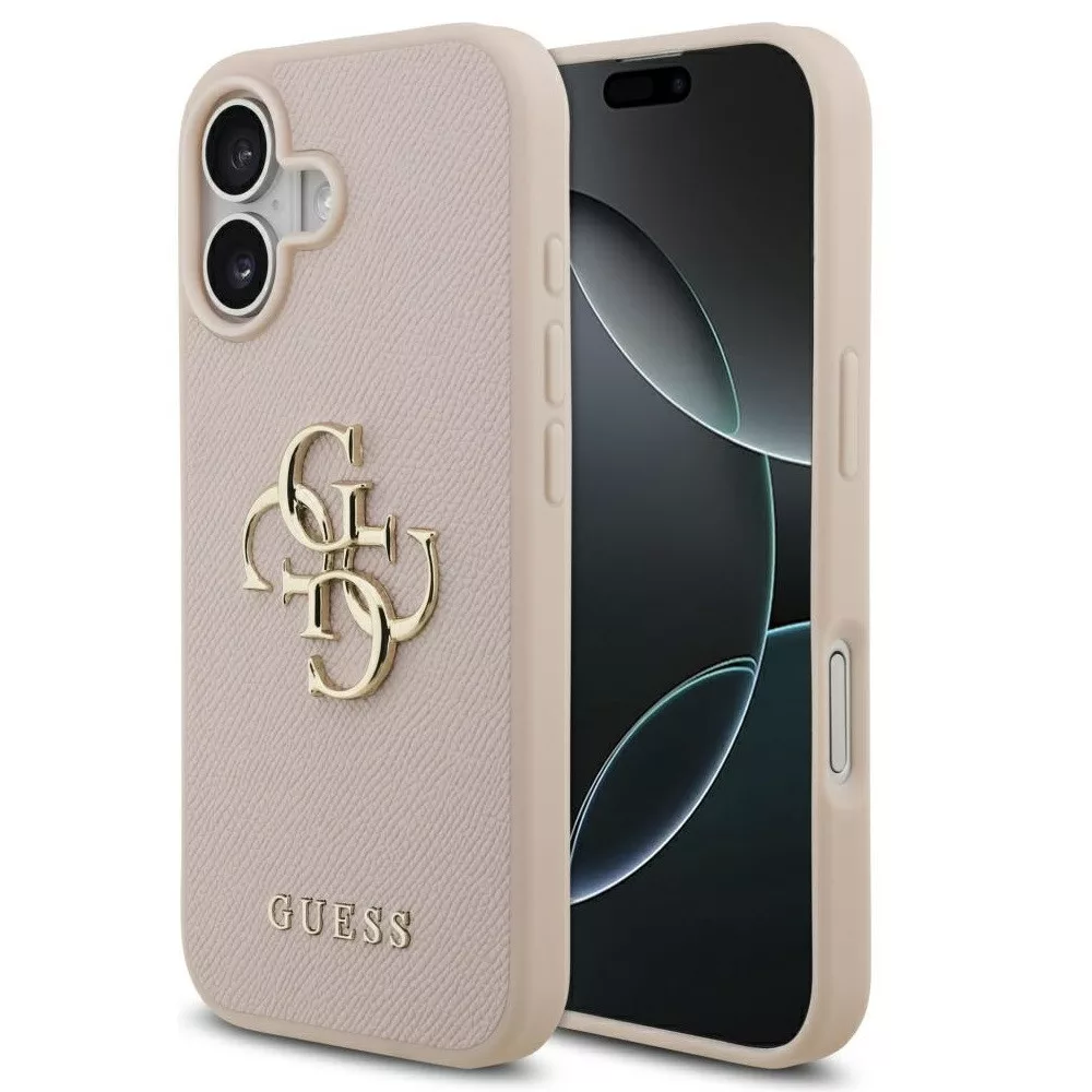 Guess Grained Big 4G & Classic Logo Apple iPhone 17 hátlap t