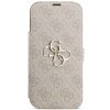 Guess Book 4G Metal Logo Apple iPhone 17 Pro oldalra nyíló tok kártyatartóval, rózsaszín