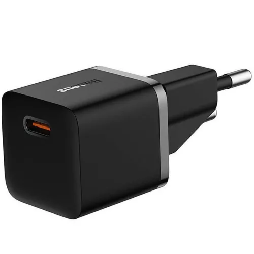 Baseus GaN5 Mini USB-C hálózati gyorstöltő adapter, 20W, fekete