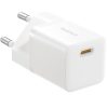 Baseus GaN5 Mini USB-C hálózati gyorstöltő adapter, 25W, fehér